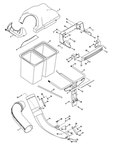 General Assembly Diagram and Parts List for 19B70020 100-OEM Cub Cadet Lawn Tractor